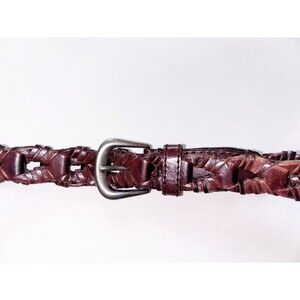 Capezio Brown Leather Belt Adjustable Buckle Boho Hippie Women's ML